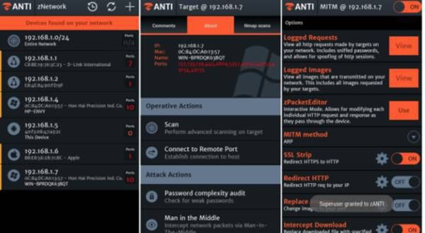 عکس برنامه هک ZAnti Testetet Testing Android Toolkit 