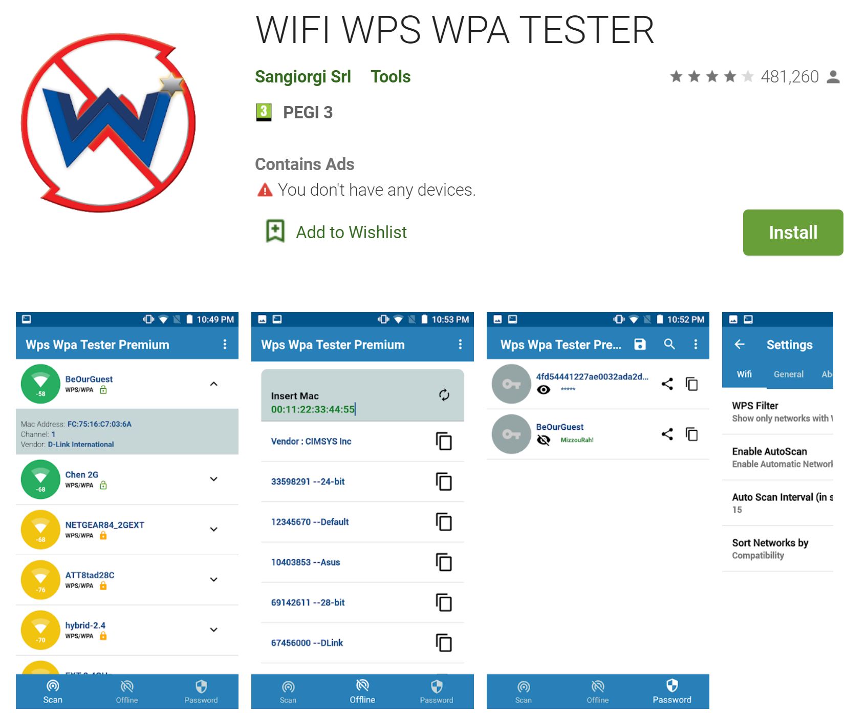 هک وای فای با WiFi WPS WPA Tester