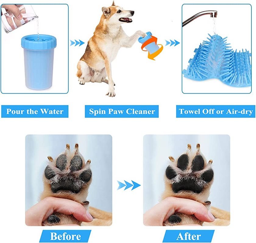 نظافت دست و پای پت با استفاده از پنجه شور سگ و گربه